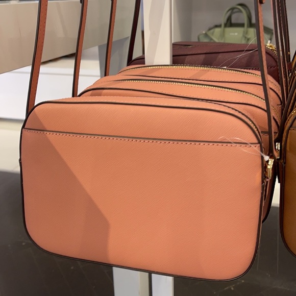 Michael Kors Jet Set Item Large East West Zip Chain Sunset Rose Crossbody Bag - Picture 12 of 12